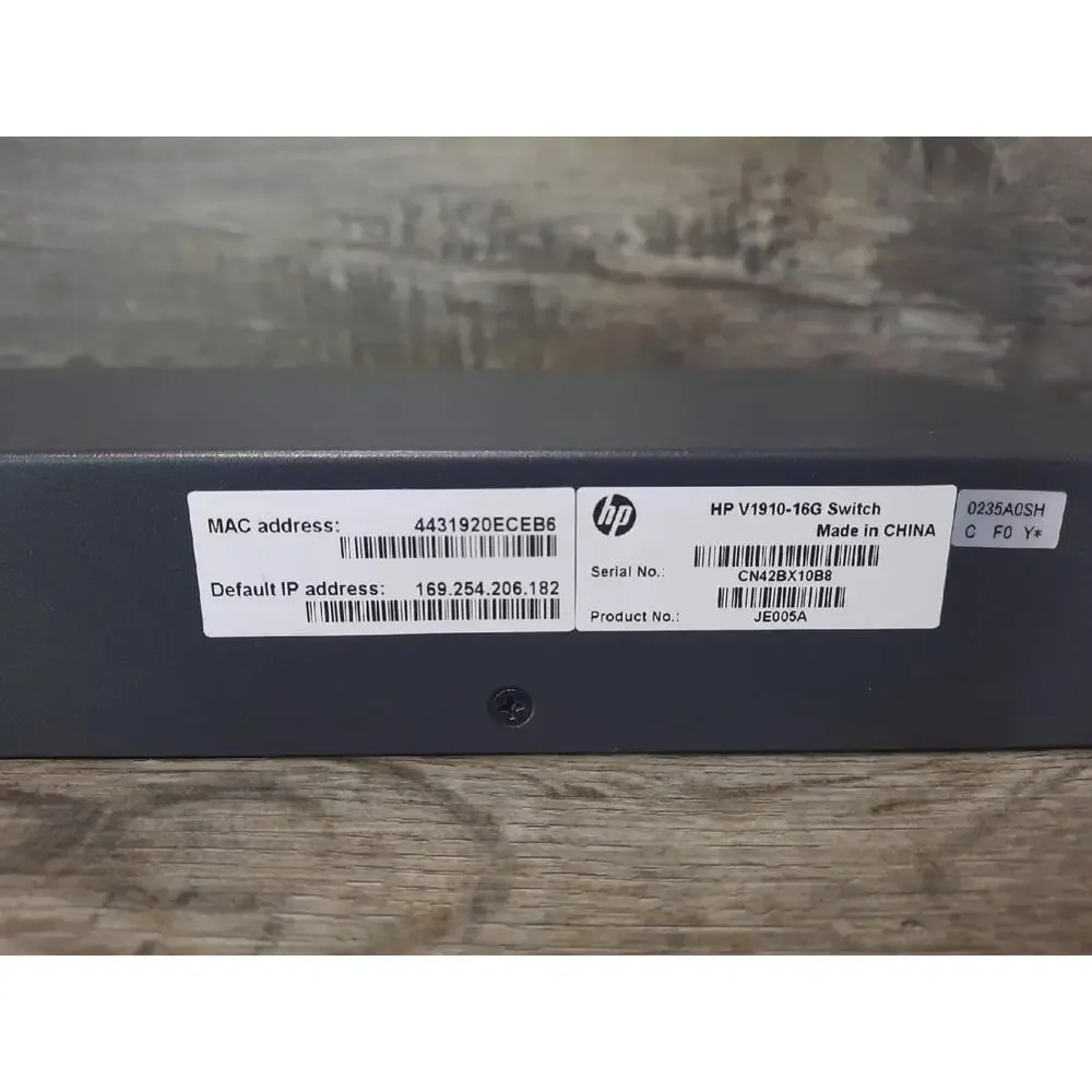 HP JE005A V1910-16G Switch, 16-Port Gigabit Office Connect 1910 Series